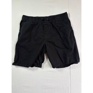 Thereabouts Mens Black Stretch Cotton Elastic Waist Casual Shorts Size L 14H/16H